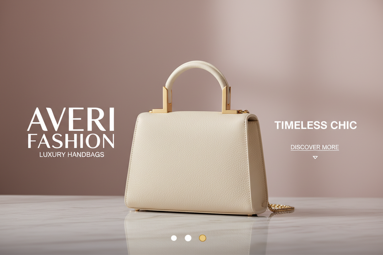 mobile slider banner with ladies bag 